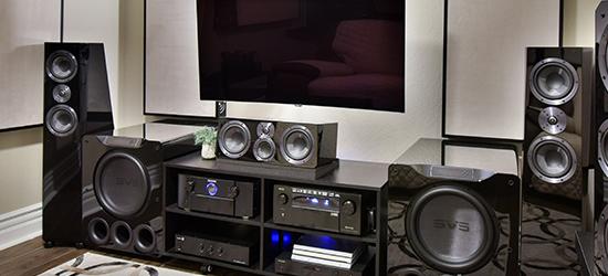 Home theater with hidden speaker wires
