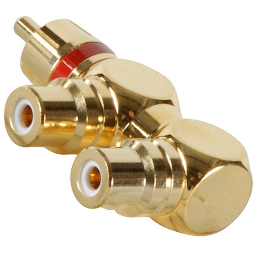 Gold RCA Y Adapter